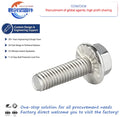 DIN 6921 Hexagon Flange Bolts Zinc Plated Finish 304 SS 20mm 16mm Length ISO ANSI Standards Box Packing M3 M4 Brass Aluminium