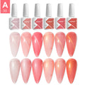 JTING Wholesale Nail Art Professional 6colors Nail Polish Gel Set Collection for Nail Salon 15ml UV Gel Polish Bottles Kit OEM