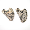 DIY Easy to Use Heart Dalmatian Jasper Natural Facial Gua Sha Beauty Facial Massage for Face