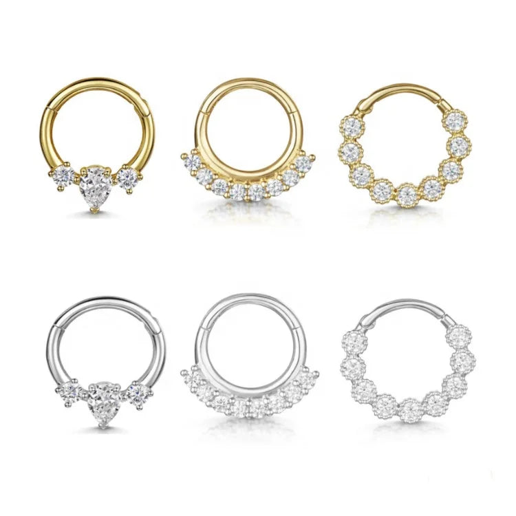 Gaby New 925 Silver Jewelry Nose Rings for Women Pierced Nose Septum Nose Ring Fine Jewelry Piercing Jewelry