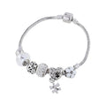 Wholesale Fashion Retro Personalized Flower Hollowed Out Love Patchwork Crystal Diamond Beaded Bracelet