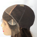 24 Inch Welded Lace Mono Woman Wig Middle Brown Adjustable Wig Size