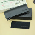 Wholesale Custom Foldable Rubber PU Glasses Box Triangle Folding Handmade Custom logo Wholesale Luxury clear Sunglass case