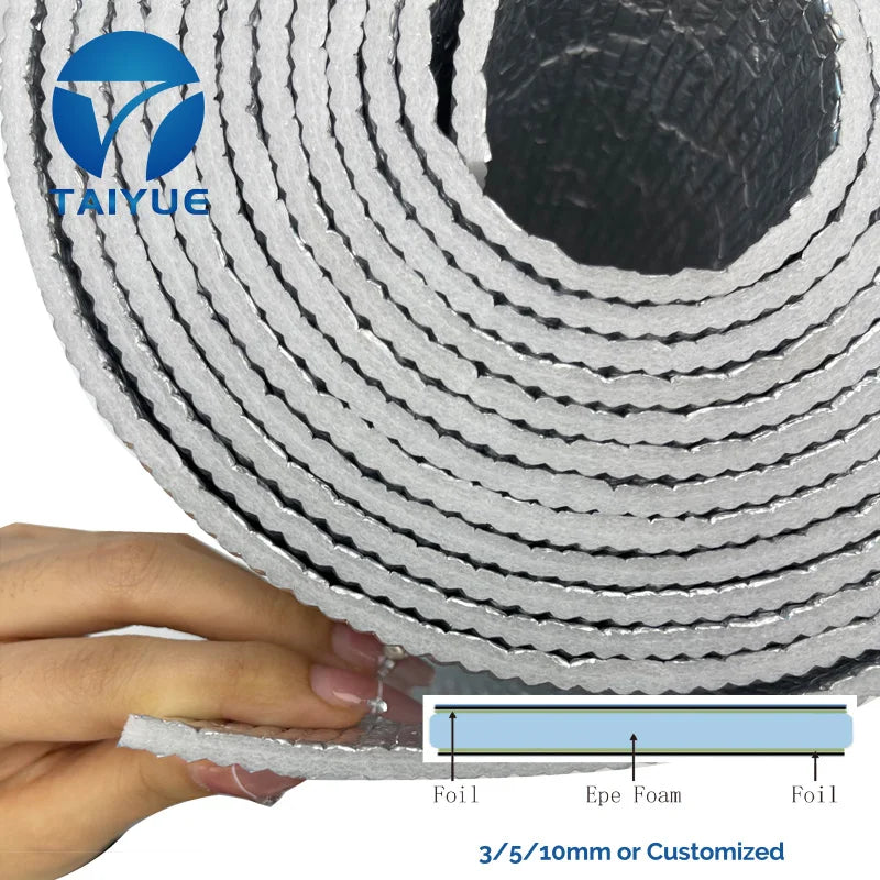 20mm Thick EPE Foam Aluminum Foil Floating Thermal Insulating Blankets Outdoor Heat Resistant Square Shape Insulation Materials