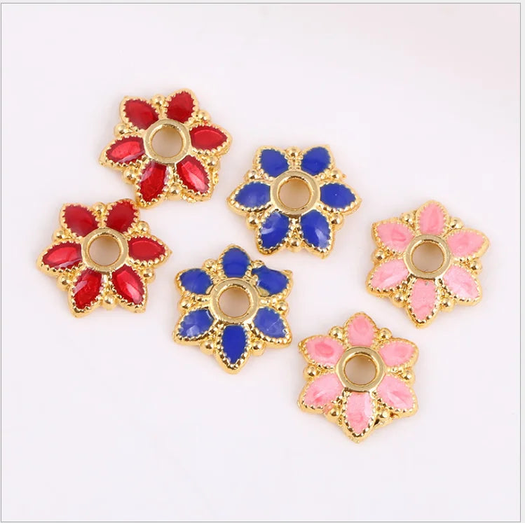 New Devise Oil Dropping Process Simple Style Flower Base Setting Pendant for Ornaments Earring Jewelry Making