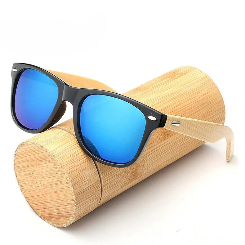 Hot Selling 2023 Fashion Handmade CE UV400 Custom LOGO Sun Glasses Mirror Wood Customize Mens Bamboo Wooden Shades Sunglasses