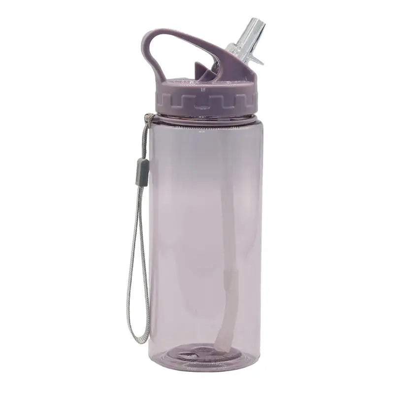 Wholesale 500Ml Minimalist Wide Mouth Transparent Eco Friendly Plastic Travel Water Bottle with Strap and for