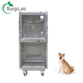 MT 304 Stainless Steel Veterinary Stainless Steel cat Oxygen Cage Warm Medical Oxygen cat Cage for ICU Pet Hospital