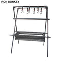 IRONDONKEY Aluminum Storage Rack Folding Mesh Frame Hanging Pole Outdoor Double-layer Hanging Rack Barbecue Camping Tableware