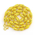 Dubai Gold Plated Solid Carven Design Olive Beads Necklace Domineering Men Alluvial Gold Choker Copper Alloy Jewelry Gift
