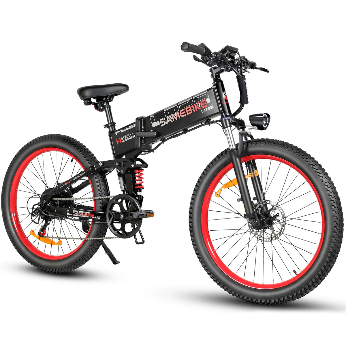 UK Stock 26inch Electric Bicycle 48V Fat Wheel Bike Mountain Fat Tire Folding Bike 15AH Snow E-bike