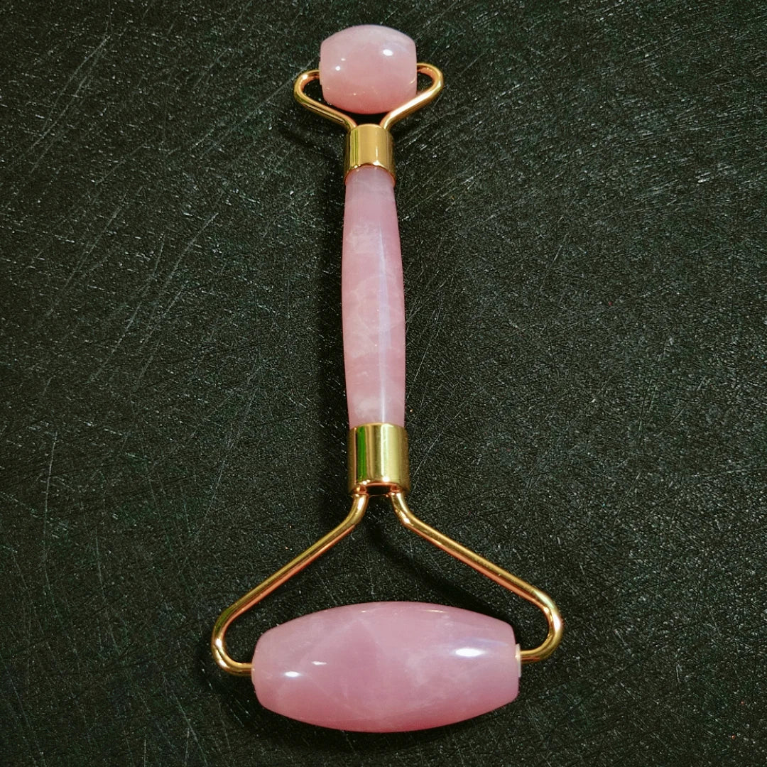 Hongzhuo Natural Premium Authentic Rose Quartz Roller Jade Stone Gem Jade Roller Massager