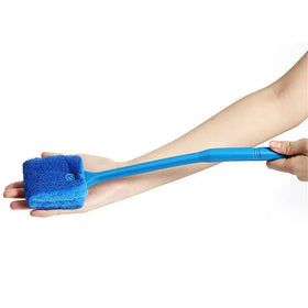 Long Handle Fish Tank Scrubber for Aquarium Algae Cleaning Brush Double Sided Sponge Brush Cleaner Fish Tank Brush Cleaner