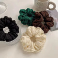 Winter Warm Soft Hair Scrunchies  Elastic  Women Girls Ponytail Holder  Rubber Hair Ties Hair Accessories