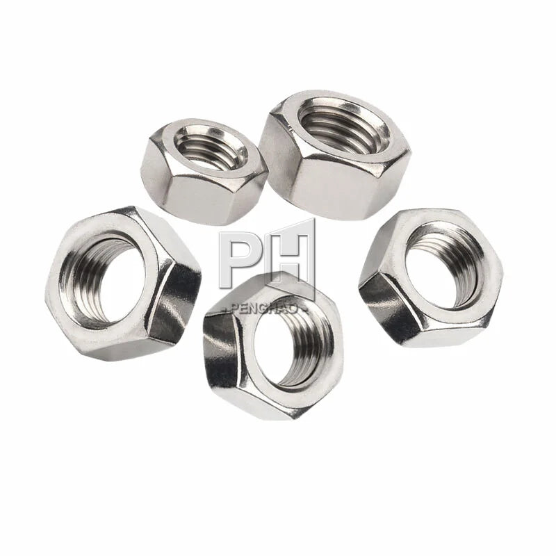 Nickel-plated Steel Hex Nut 4.8-grade Lock Nut M2M2.5M3M3.5M4M5M6M8M12 Hex Thin Nut