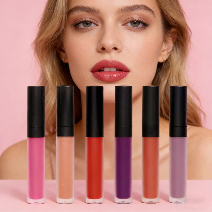 Matte Lipstick Wholesale Custom Tube Private Label Liquid Lipstick Long Lasting Waterproof Nonstick Cup Lipstick