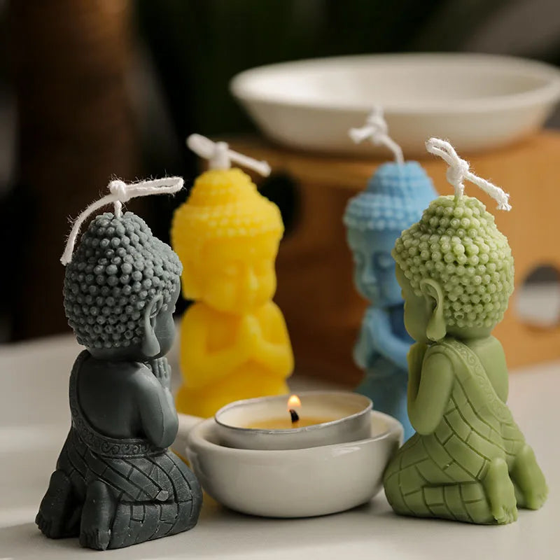 Buddha Candle Mold Guanyin Like Homemade Worship Buddha Candle DIY Scented Candle Silicone Mold Home Decoration