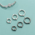 Minimalism 925 Sterling Silver Black Stripe Round Beaded Frame for Bracelet/Necklace Making Accessories