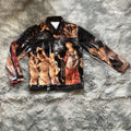 DENIMGUYS Custom Dtg Print Vintage Wash 100%Cotton Duck Canvas Denim Jacket Stone Washed Casual Zip up Men's Jacket