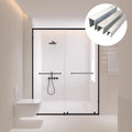 Extremely Narrow Shower Room Partition U-shaped groove Bathroom Shower Room Toilet Glass Shower Screen Aluminum Profile