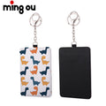 Promotional Gift Souvenir Key Holder Single-sided Sublimation Blank Leather Card Holder Keychain