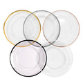 Kitchenware Set Luxury Serving Tray Dinner Fruit Salad Gold Rim Glass Charger Plates Dishes Plate Dinnerware Sets for Wedding