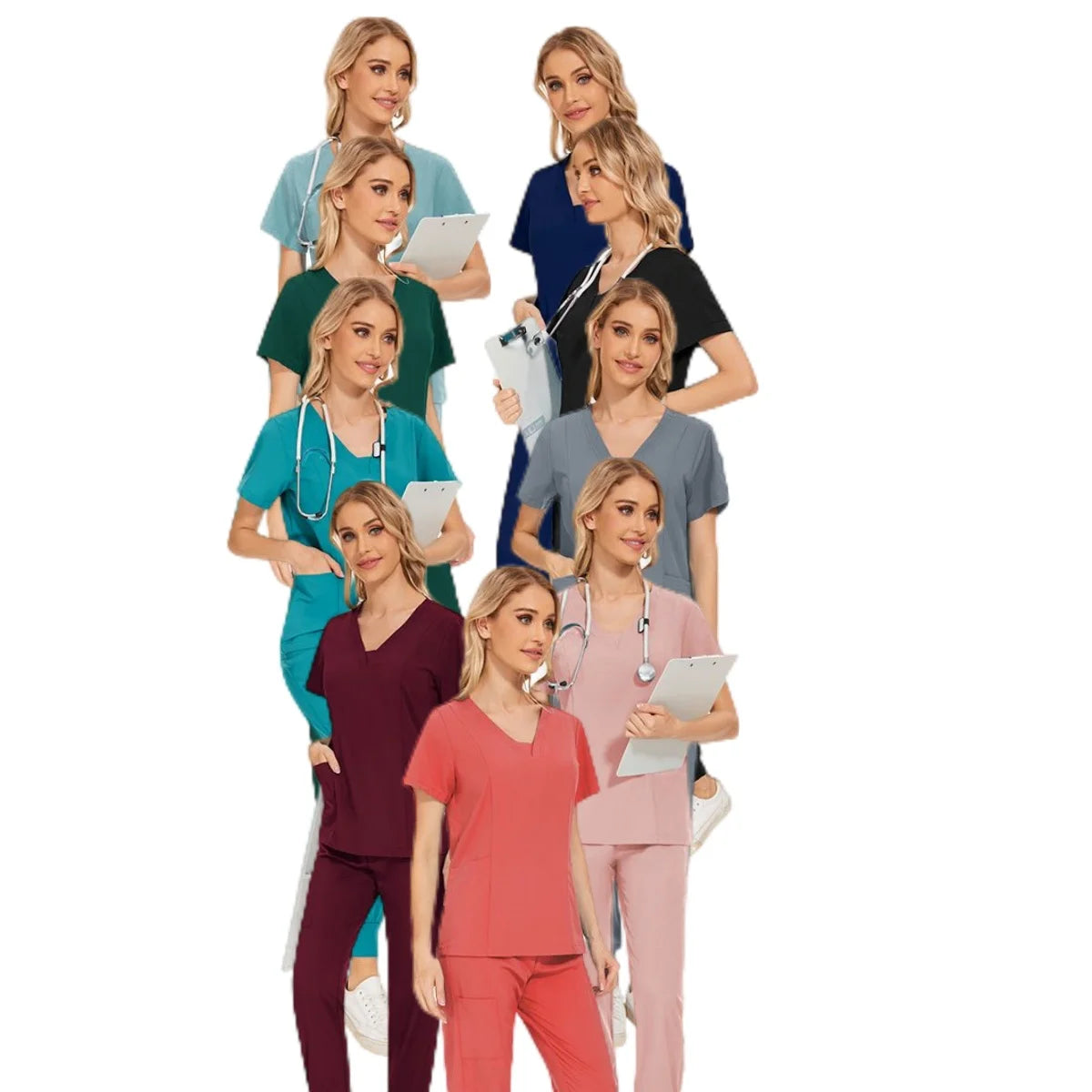 42025LW Surgical Hand Scrub High Waist Scrub Joggers Fogs Medical Scrubs Joggers 4 Way Stretch