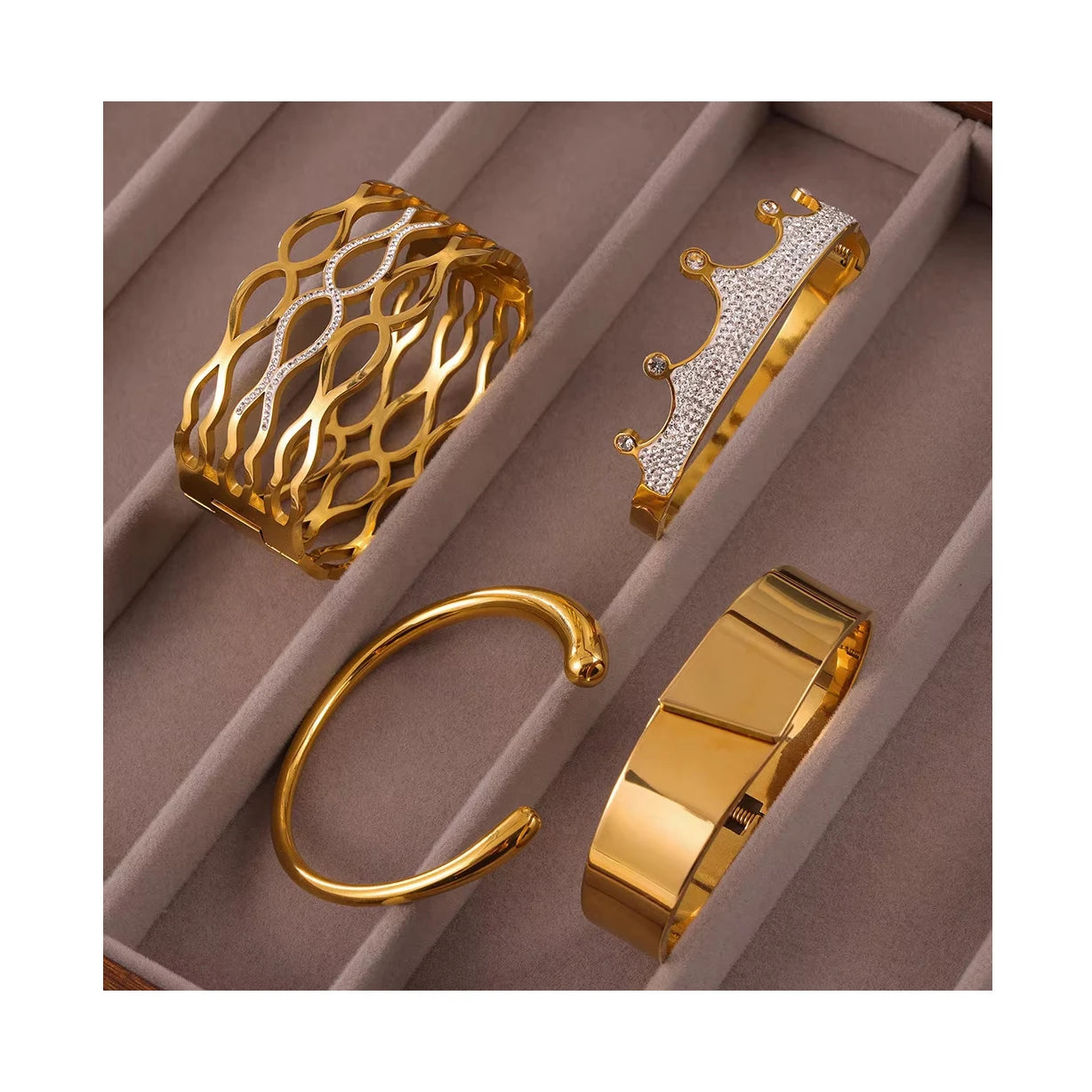 Hot Selling Fashionable Texture Open Style Women's Bracelet Simple and Lightweight Stainless Steel Women's Bracelet