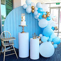 Luxury Wedding Decorations Blue Velvet Acrylic Round  Backdrop