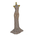 Luxury Rhinestone Sequin Party Celebration Dress Bodycon Party Dress Festival Costume Prom Gown Women Formal Evening Maxi Dress