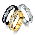 New Arrival Stainless Steel Ring Shining Fashion Wedding Diamond Rings Engagement Couple Rings for Women