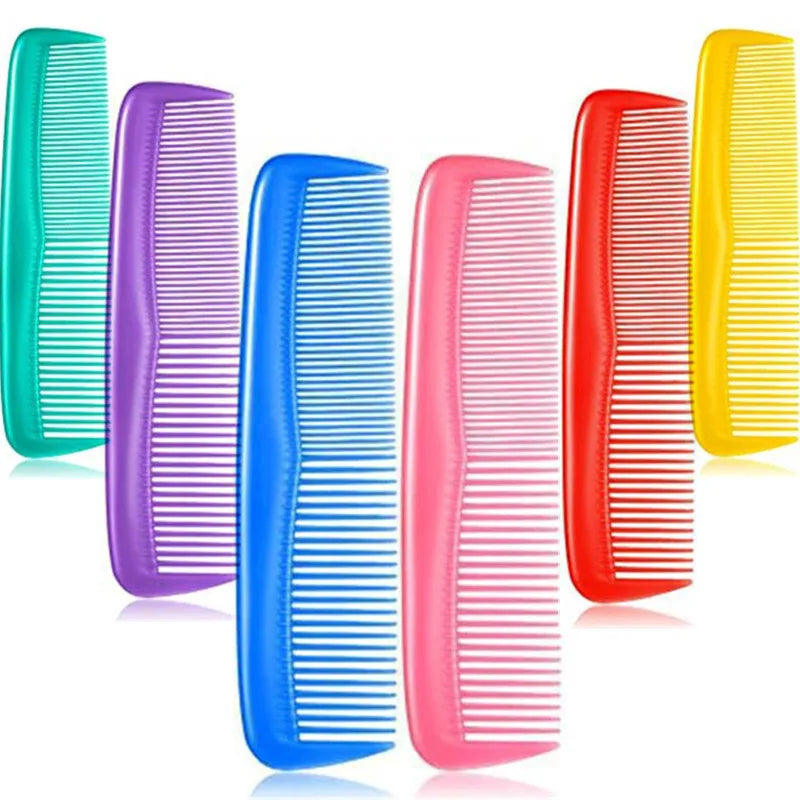 KUACHI Wholesale Plastic Comb Salon Barber Shop Portable Barber Comb Colorful Hair Combs for Women