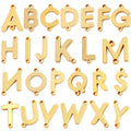 Trendy Initial Letter Alphabet Name Connector18K Gold Bracelet Necklace Charm Jewelry Findings Components Clasps Accessories