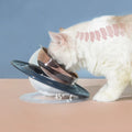 ZMaker UFO Double Bowl Anti-Slip Cat Food and Water Bowl Dry Wet Separation Stainless Steel Pet Bowl