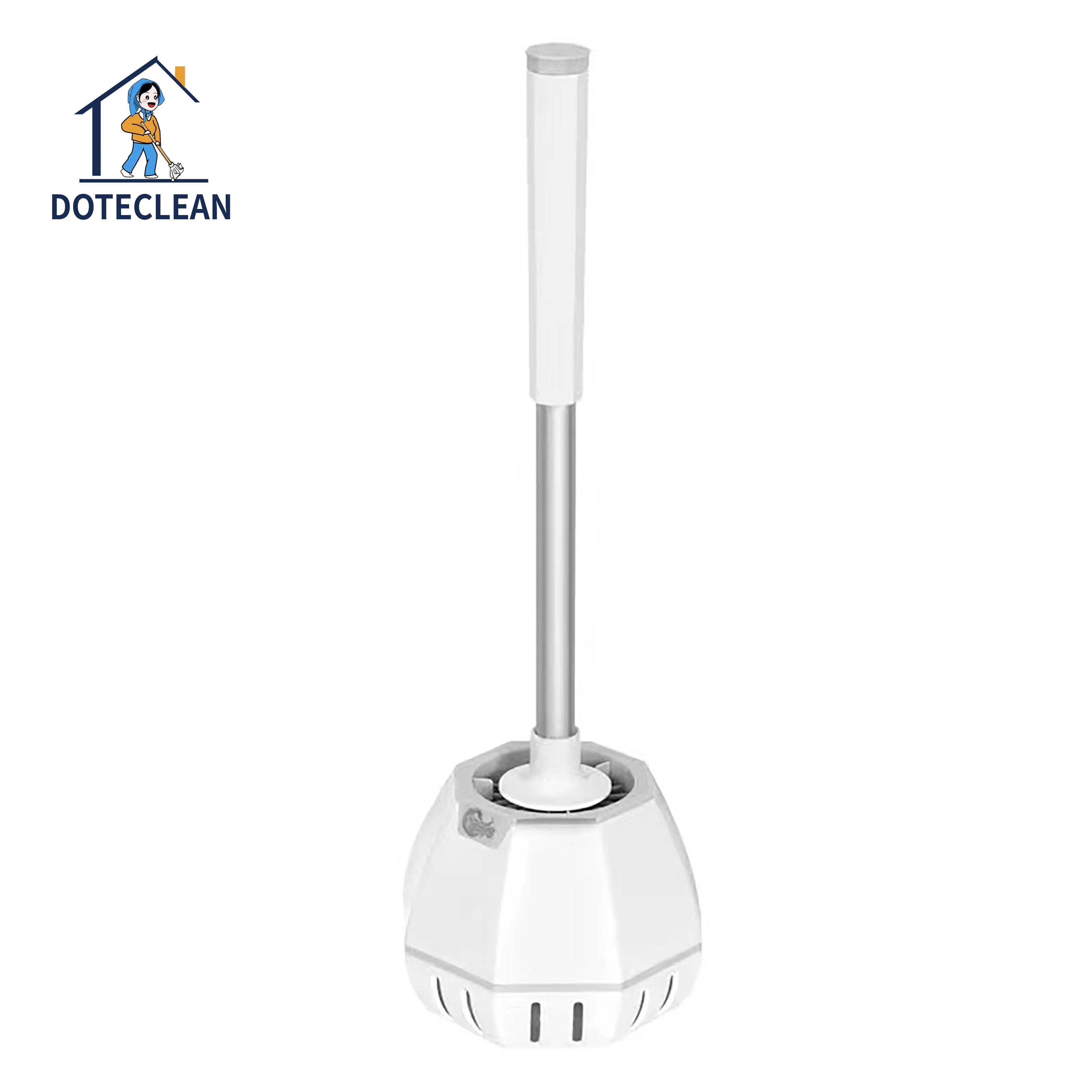 Soft TPR Bathroom Cleaning Brush Set with Steel Holder and Silicone Hand Support for Kitchen ABS PP Box Packed