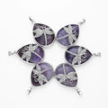 Natural Crystal Gem Water Drop Pendant Necklace Pattern Dragonfly Angel Tears Pendant Dragonfly Necklace Gifts for Women