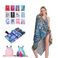 Factory Custom Lightweight Portable Waffle Microfiber Super Soft Digital Sublimation Anti Sand Free Beach Towel