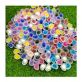Popular Frog Spawn Beads Slime Fillers Round Heart Acrylic Beads with Half-Hole Jewelry Bracelet Supplies
