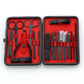 18pcs Stainless Steel Manicure Nail Clipper Set Pedicure Toenails Scissors Cuticle Pusher Tool Box for Personal Care Foot Care