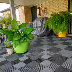 Easy-to-install Garage Waterproof Outdoor Plastic Flooring Car Wash Shop Vinyl Floor Tile 18 Mm Thick Plastic Floor Mat