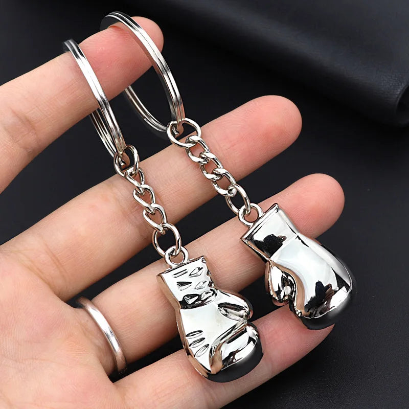 Custom Cartoon Logo Mini Boxing Glove Keychains 3D Zinc Alloy Eco-friendly Key Rings Hanging Pendants Sports Parties Teams