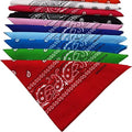 Women Paisley Design Square Bandanas 100% Cotton Scarf Headbands Headwrap Bandana
