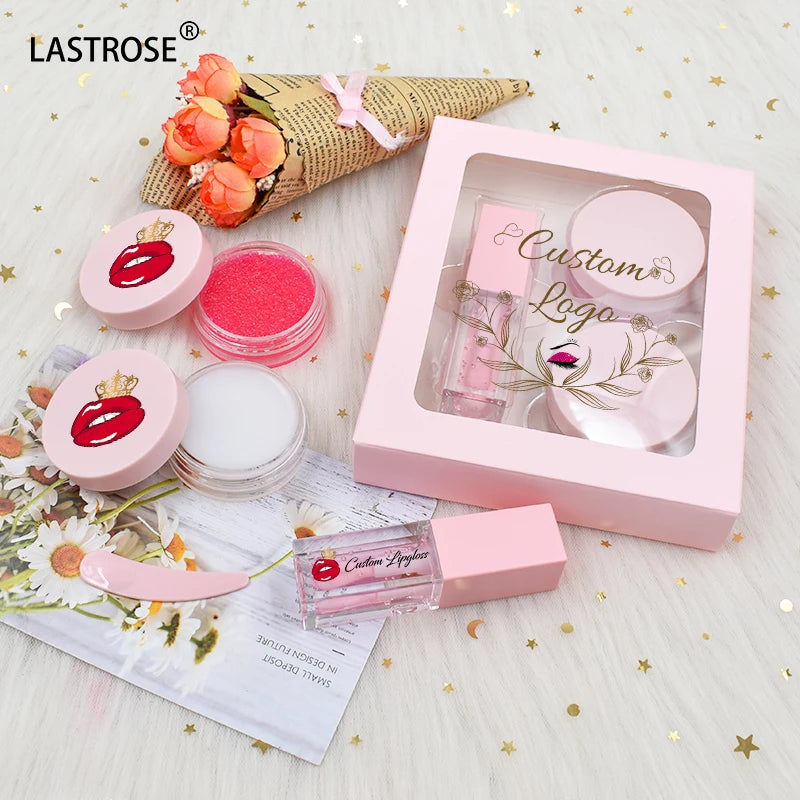 New Arrival High Shine Lip Care Set Private Label Fruit Flavored Hydrating Lip Plumper Oil Lip Oil Set for Makeup Products