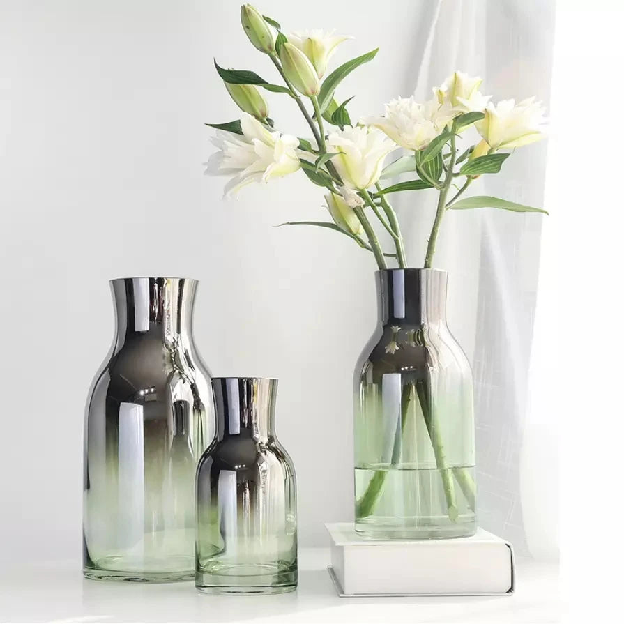 Modern Clear Glass Vase for Home & Office Decor Indoor Outdoor Hot Sale for Wedding Parties & Living Room Desktop Use