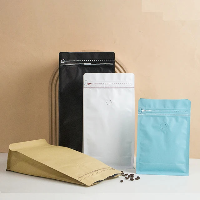 Wholesale Best Price 1 lb Aluminum Foil Zipper Mylar Paper Bag Custom Logo 250g for Coffee Beans Food Industrial Packaging