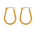 Hot Selling Fashion Trend Simple Personality Embossed Gold Plated U Shape Earring Jewelry for Women