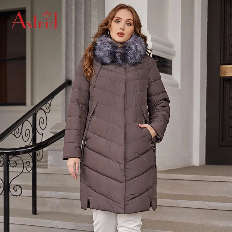 Good Quality Female Padded Jackets Fur Collar Puffer Coat Woman Waterproof Winter Clothes for Women Ladies Winter Jackets