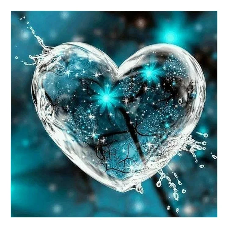 Ever Moment Diamond Painting Handmade Heart Shape Water Drop Full Square Drill Art Needlework 3F2267
