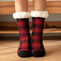 Wholesale Winter Indoor Warm Fleece Lined Floor Socks Women Thick Grips Sherpa Slipper Socks