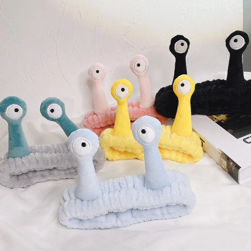 Women's Sweet Unique Face Washing Snail Animal Ear Headbands-Fabric Adjustable Daily Use